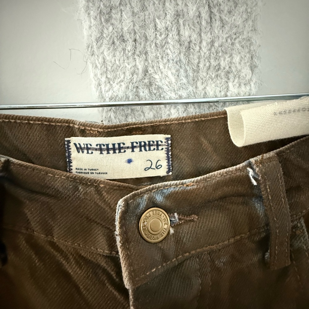 NWOT Free People We The Free Good Luck Coated Jean - Picture 4 of 11